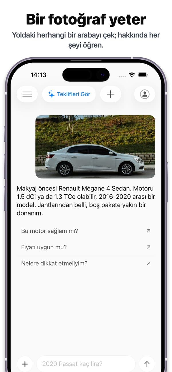 Kazık Yer Miyim? App Store screenshot: Photo of a car